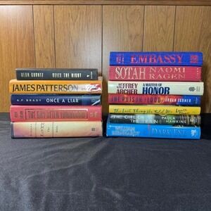 Bundle of 12 mostly thriller books
